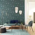 Papier peint Mobile Studio vert émeraude - VISION - Casadeco - VISI83667408