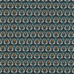 Papier peint Gemmail bleu anglais - PORTFOLIO - Casamance - 74000492
