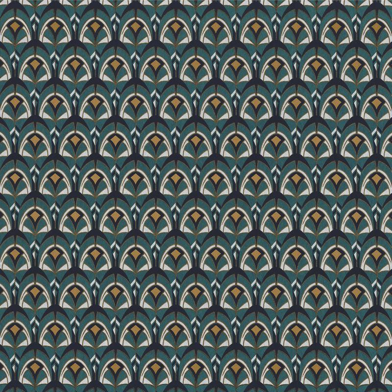 Papier peint Gemmail bleu anglais - PORTFOLIO - Casamance - 74000492