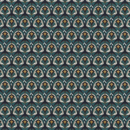 Papier peint Gemmail bleu anglais - PORTFOLIO - Casamance - 74000492