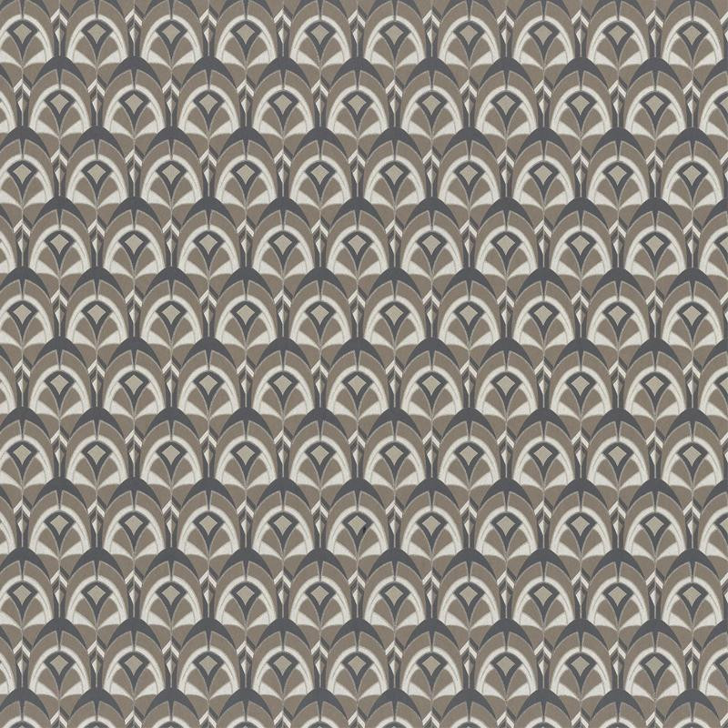 Papier peint Gemmail brun tabac - PORTFOLIO - Casamance - 74000296