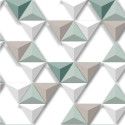 Papier peint Triangles Relief vert - HEXAGONE - Ugepa - L57504