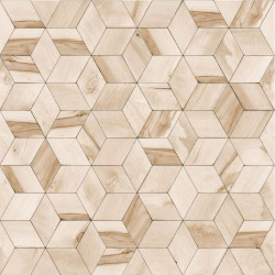 Papier peint Géométrique Bois beige - HEXAGONE - Ugepa - L59207