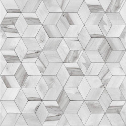 Papier peint Géométrique Bois gris - HEXAGONE - Ugepa - L59209
