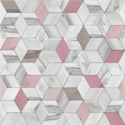 Papier peint Géométrique Bois rose - HEXAGONE - Ugepa - L59303
