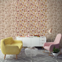 Papier peint vinyle géométrique rose effet de bois - HEXAGONE - UGEPA