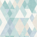 Papier peint vinyle Losanges bleus - HEXAGONE - UGEPA