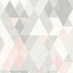 Papier peint Losanges rose - HEXAGONE - Ugepa - L59803