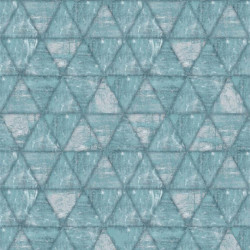 Papier peint Triangles bleu - HEXAGONE - Ugepa - L61701