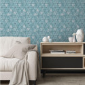 Papier peint Triangles bleu - HEXAGONE - Ugepa - L61701