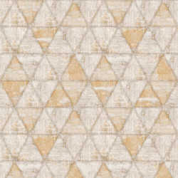 Papier peint Triangles marron - HEXAGONE - Ugepa - L61708