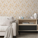 Papier peint Triangles marron - HEXAGONE - Ugepa - L61708