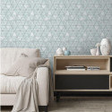 Papier peint Triangles gris - HEXAGONE - Ugepa - L61709