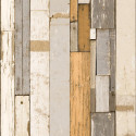Papier peint vinyle jaune trompe l'oeil effet bois - FAUX SEMBLANT - UGEPA - L10402