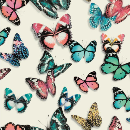 Papier peint Papillons multicolores - FAUX SEMBLANT - Ugepa - L13710