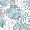 Papier peint Palmes Jungle - bleu et argent - ESCAPADE Ugepa