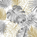 Papier peint Palmes Jungle - gris et or - ESCAPADE Ugepa