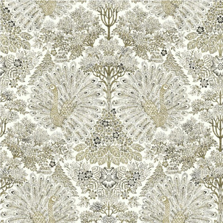 Papier peint Exotique Paons or - ESCAPADE - Ugepa - A22202