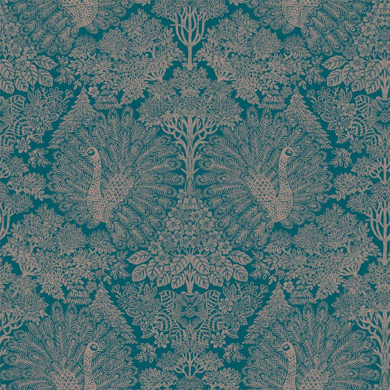 Papier peint Exotique Paons bleu - ESCAPADE - Ugepa - A22203