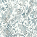 Papier peint Feuillage Tropical et Oiseaux bleu et marron - ESCAPADE - Ugepa - L68501