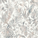 Papier peint Feuillage Tropical et Oiseaux - gris et beige - ESCAPADE Ugepa