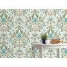 Papier peint intissé à motif Floral vert et rose - ESCAPADE Ugepa