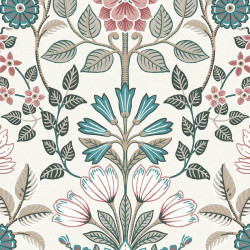 Papier peint Floral bleu et rouge - ESCAPADE - Ugepa - A41410