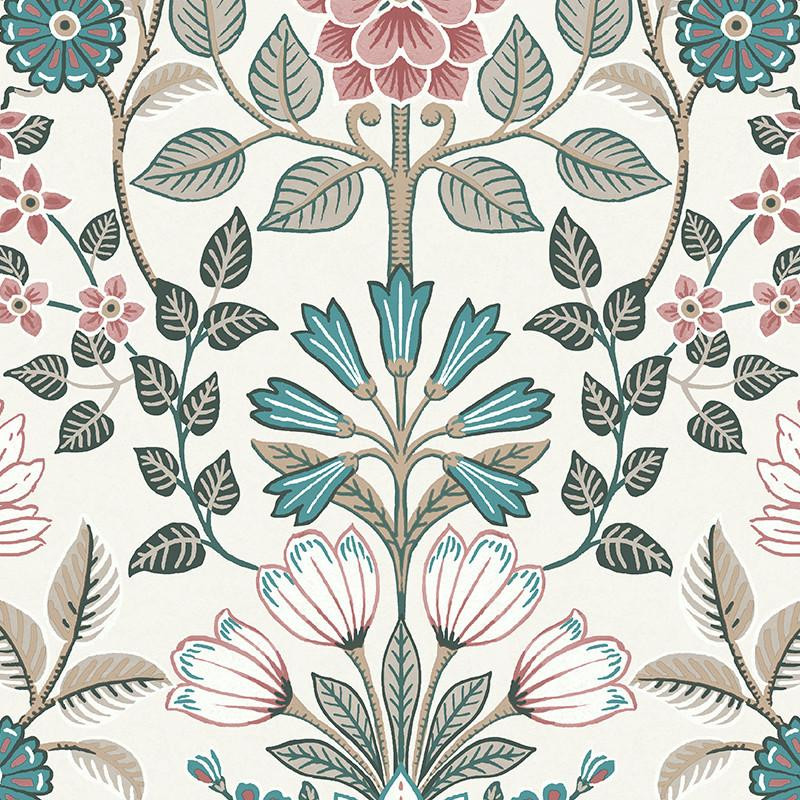 Papier peint Floral bleu et rouge - ESCAPADE - Ugepa - A41410