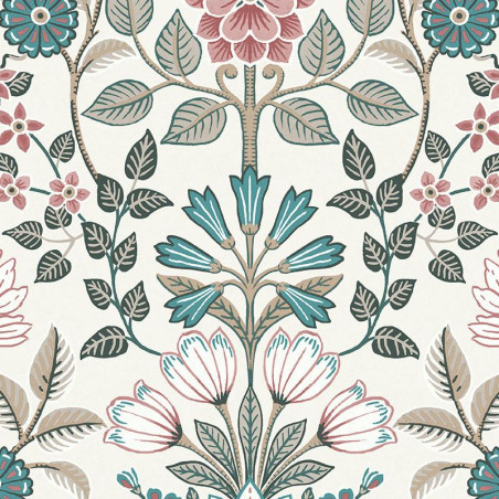 Papier peint Floral bleu et rouge - ESCAPADE - Ugepa - A41410