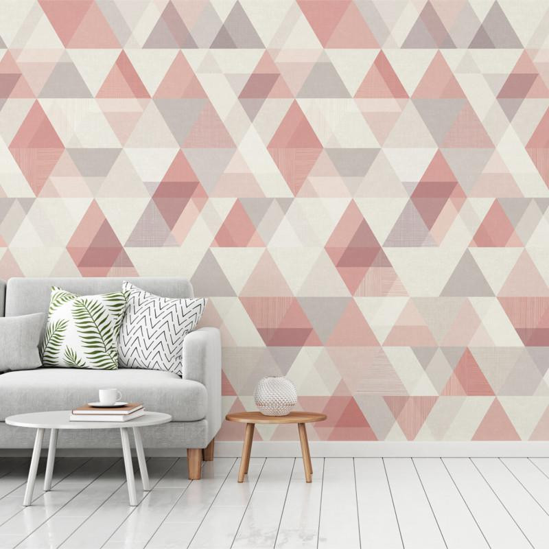 Panoramique Triangles rose - INSPIRATION WALL - Grandeco - IW2402-MURALD