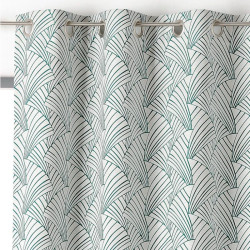 Rideau à œillets Ardeco bleu canard - Linder - 0986-89