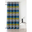 Rideau à œillets Gabin bleu, jaune et gris - Linder - 0991-45