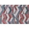 Rideau à œillets à motif géométrique rouge et bleu - Chloé - Linder