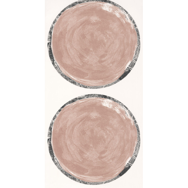 Papier peint intissé motif Cercle rose nude - IDYLLE  - Casadeco