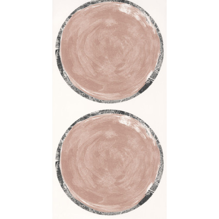 Papier peint intissé motif Cercle rose nude - IDYLLE  - Casadeco