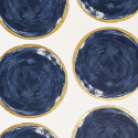 Papier peint intissé motif Cercle bleu/or - IDYLLE  - Casadeco