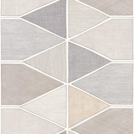 Papier peint Stella Color taupe et noir - NOVA - Casadeco - NOVA84151419