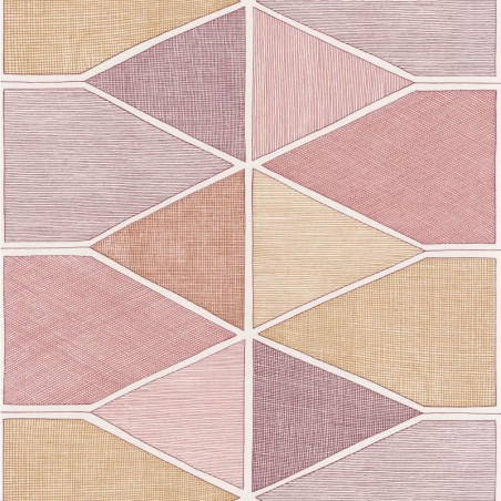 Papier peint Stella Color bordeaux et miel - NOVA - Casadeco - NOVA84158404