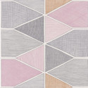 Papier peint vinyle sur intissé STELLA COLOR gris, rose parme - Collection NOVA - Casadeco