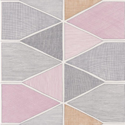 Papier peint Stella Color gris et parme - NOVA - Casadeco - NOVA84155208