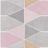 Papier peint vinyle sur intissé STELLA COLOR gris, rose parme - Collection NOVA - Casadeco