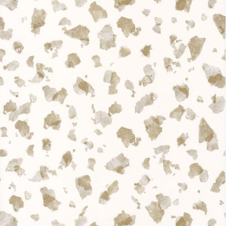 Papier peint Onyx Terrazzo argent et or - IDYLLE  - Casadeco - IDYL83862313