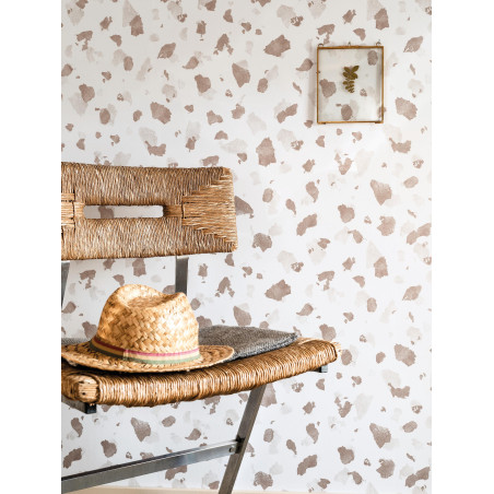 Papier peint Onyx Terrazzo rose nude - IDYLLE  - Casadeco - IDYL83864109