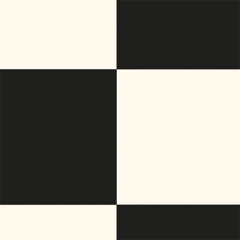 Sol PVC - Echiquier carrelage damier noir et blanc - Iconik Life  - Tarkett - rouleau 4M