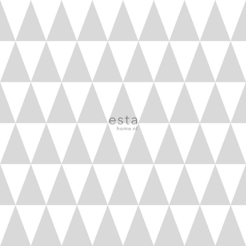 Papier peint Triangles géométriques gris - LITTLE BANDITS - Esta Home - 128842