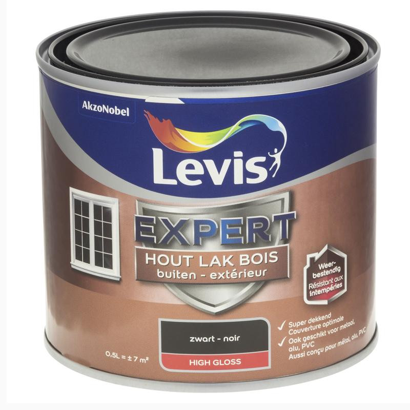 Peinture extérieure EXPERT noire effet brillant - 500 ml - LEVIS