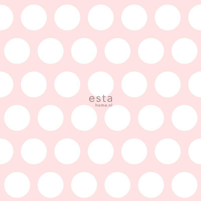 Papier peint Petits Points rose - LITTLE BANDITS - Esta Home - 128859