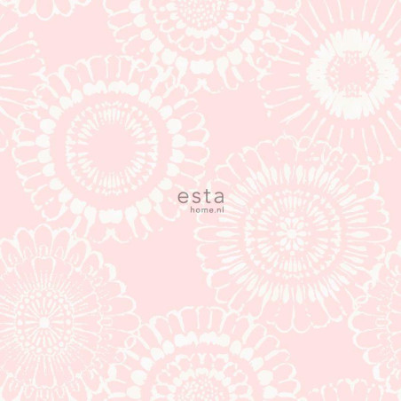 Papier peint Fleurs rose - LITTLE BANDITS - Esta Home - 128860