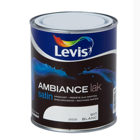 Peinture murale AMBIANCE blanc satin 0,75 L LEVIS