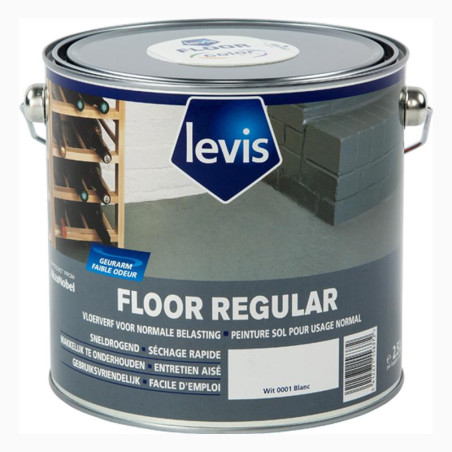 Peinture sol "Floor Regular" blanc 2,5 L LEVIS